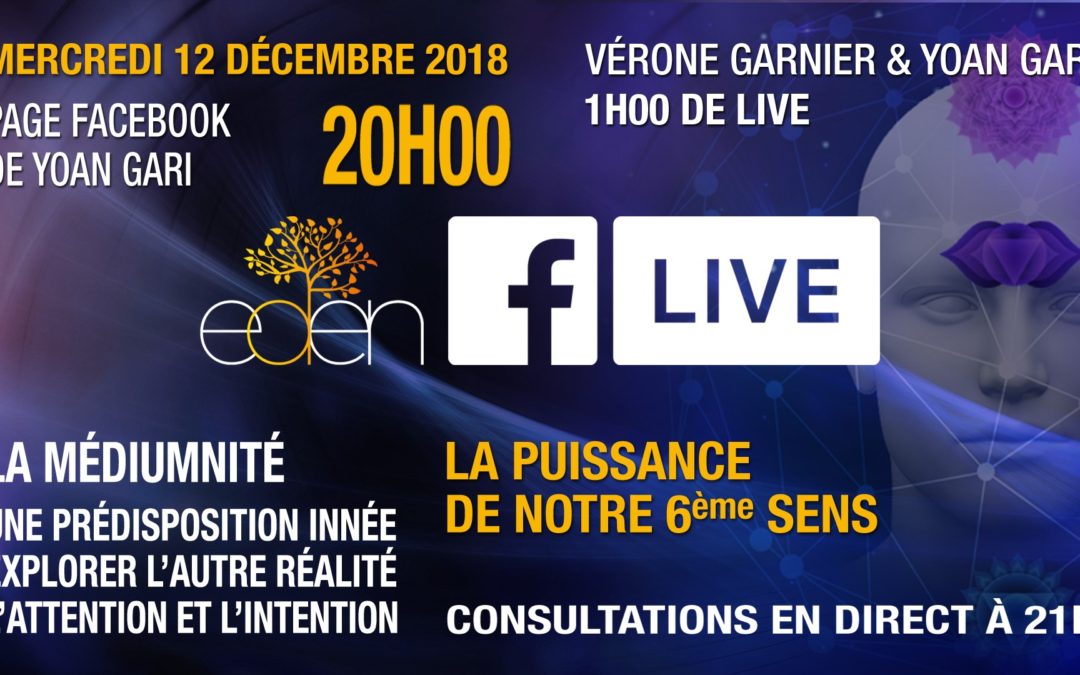 Facebook Live : Mercredi 12 décembre 2018